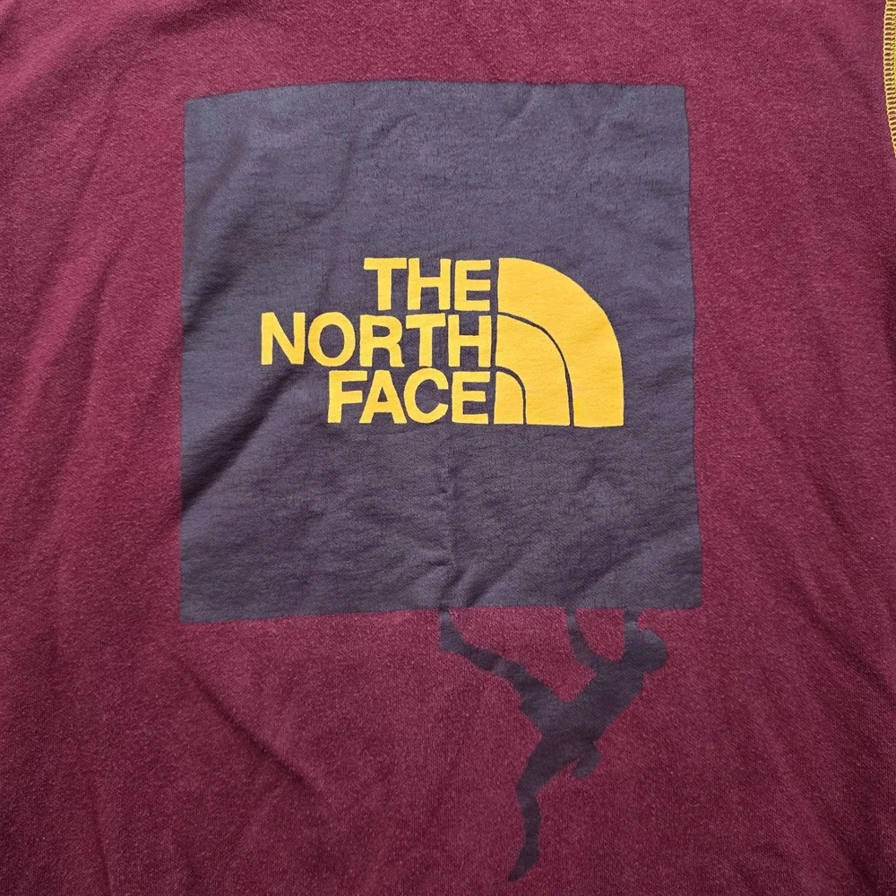 The North Face Dome Climb Graphic Hoodie Mens Large Red Pomegranate‎ Sweatshirt